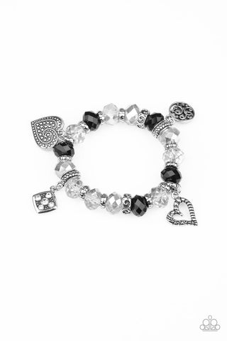 Fabulously Flirty - Black bracelet