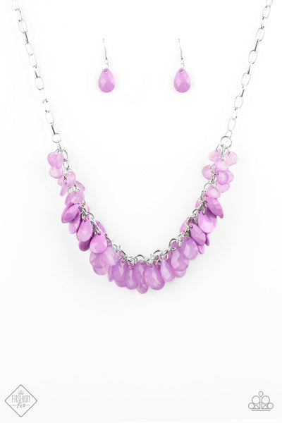 Colorfully Clustered - Purple necklace Fashion Fix July 2020