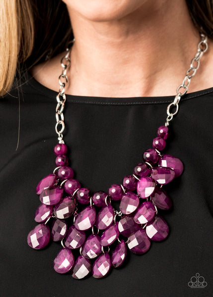 Sorry To Burst Your Bubble - Purple necklace