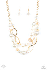 High Roller Status - Gold/ pearl necklace Fashion Fix July 2020