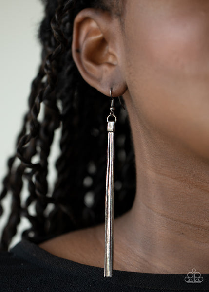 Swing Into Action - Black Gunmetal Earrings