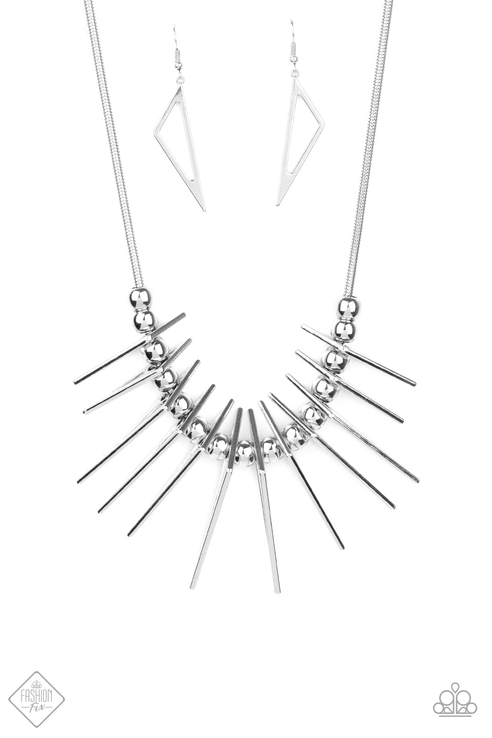 Fully Charged - Silver Necklace Fashion Fix Dec 2020
