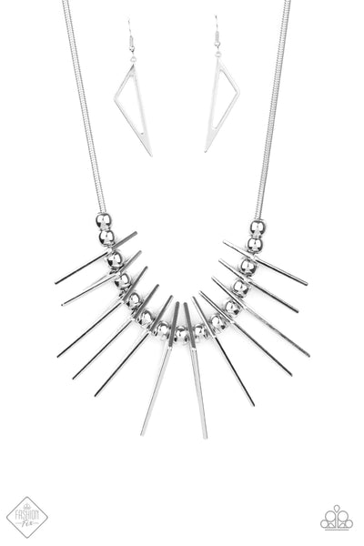 Fully Charged - Silver Necklace Fashion Fix Dec 2020
