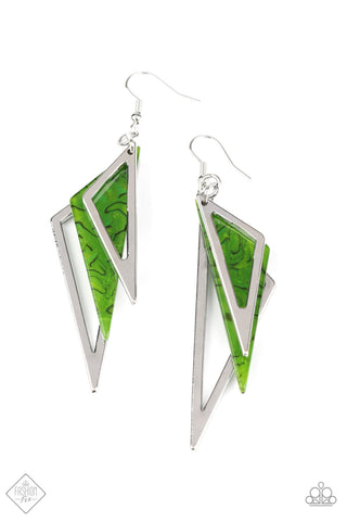 Evolutionary Edge - Green Earring Fashion Fix Dec 2020