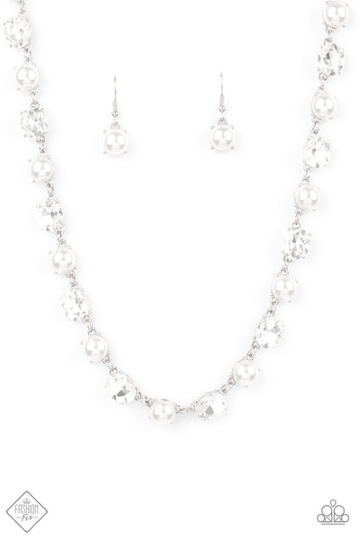 Go-Getter Gleam - White Necklace Fashion Fix Jan 2021