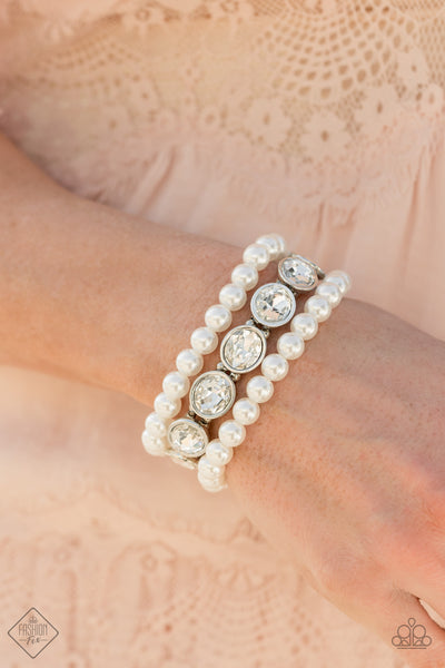 Flawlessly Flattering - White bracelet Fashion Fix Jan 2021