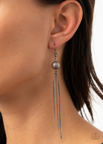 SLEEK-ing Revenge - Black Gunmetal Earrings