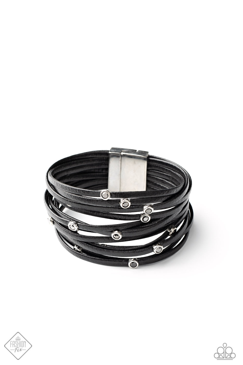 Fearlessly Layered - Black Urban Bracelet Fashion fix Dec 2020