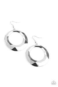 Fiercely Faceted - Silver Earrings