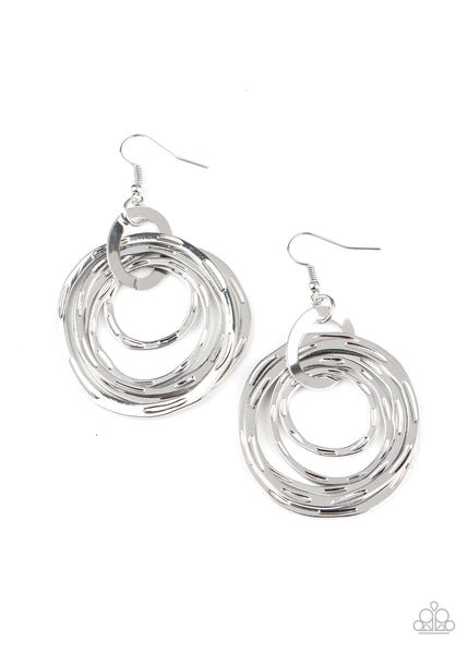 Ringing Radiance - Silver Earring