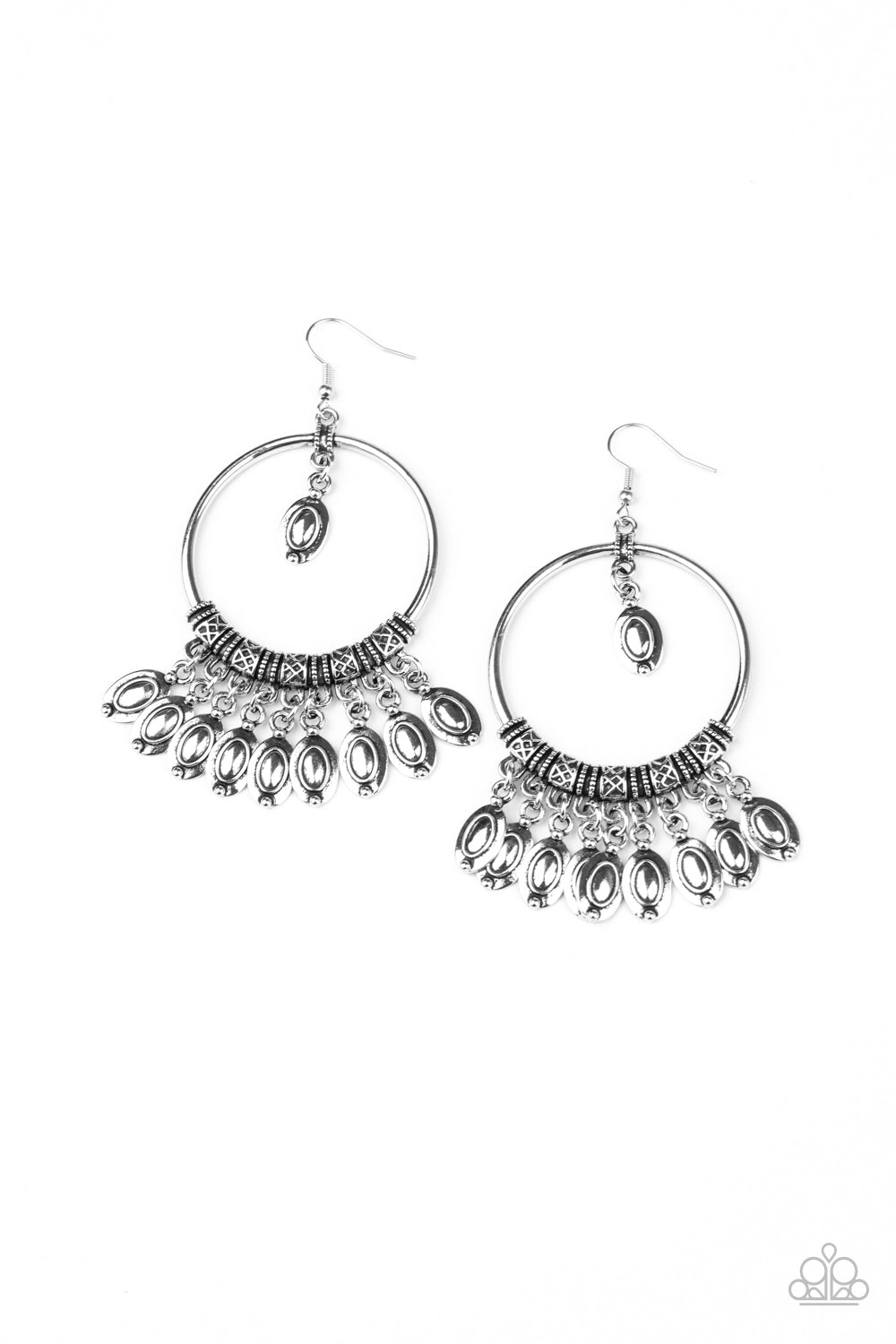 Metallic Harmony - Silver Earrings