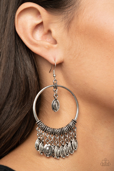 Metallic Harmony - Silver Earrings