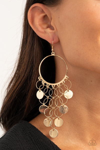 Take a CHIME Out - Gold Earrings 2021