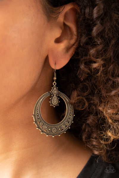 Solar Orbit - Brass Earring