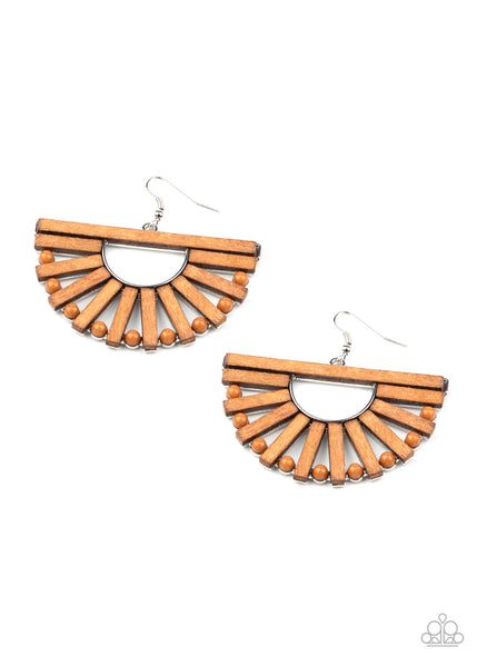 Wooden Wonderland - Brown Earring