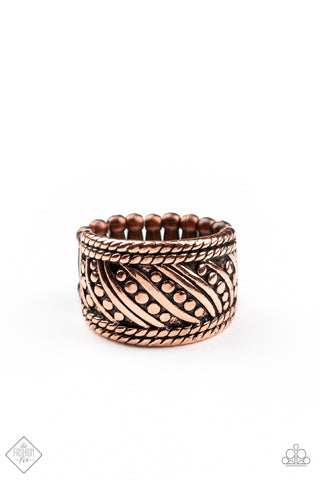 Slanted Shimmer Copper Ring Fashion Fix Dec 2020