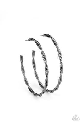 Totally Throttled - Black Gunmetal Earring