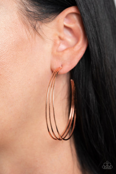 Rimmed Radiance - Copper Earring