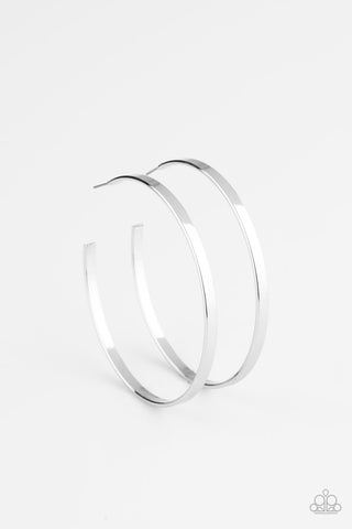 Lean Into The Curves - Silver  Hoop Earring