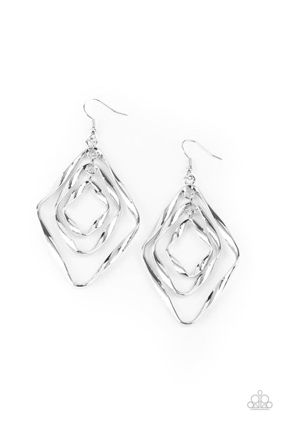 Retro Resplendence - Silver Earring