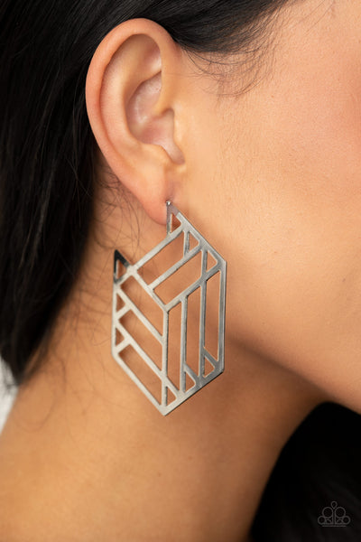 Gotta Get GEO-ing - Silver Earrings Hoop