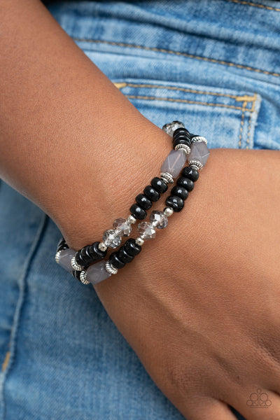 Delightfully Dainty - Black Bracelet