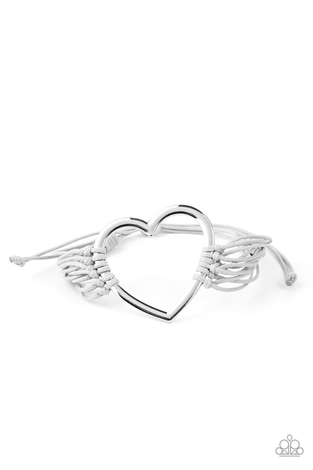 Playing With My HEARTSTRINGS - Silver Heart Bracelet