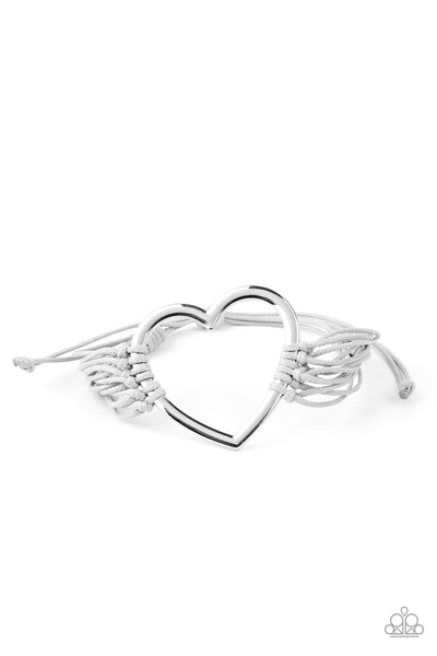 Playing With My HEARTSTRINGS - Silver Heart Bracelet