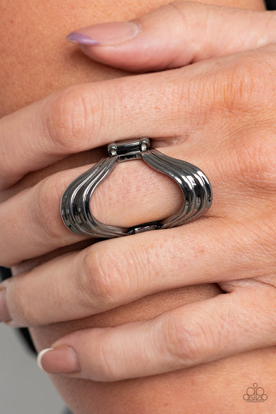 Keep An Open Mind - Black Gunmetal Ring