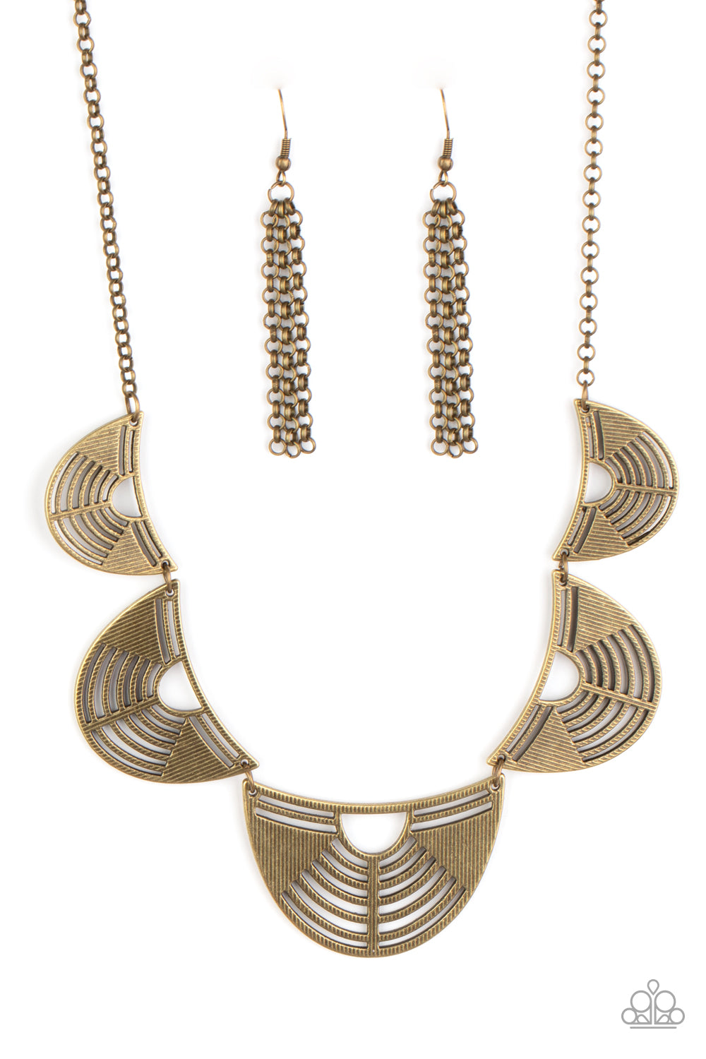 Record-Breaking Radiance - Brass Necklace