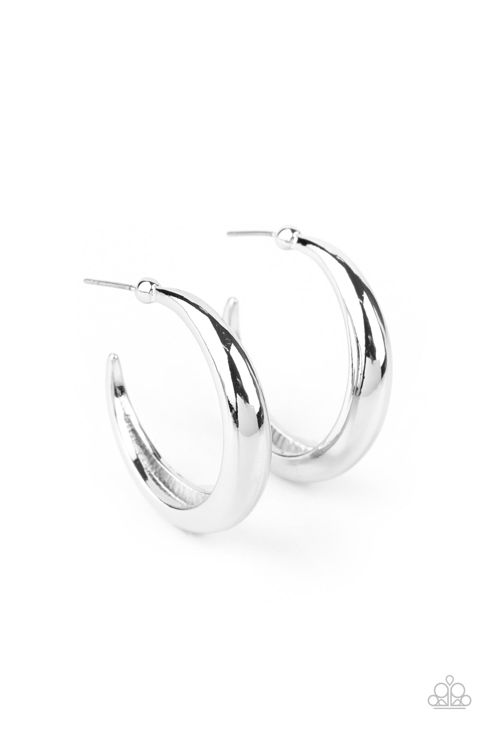 Lay It On Thick - Silver Hoop Earring