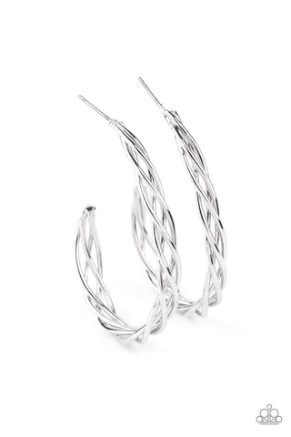 Twisted Tango - Silver Earring