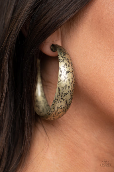 Sahara Sandstorm - Brass Earrings