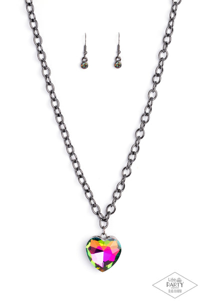 Flirtatiously Flashy - Multi Necklace Heart