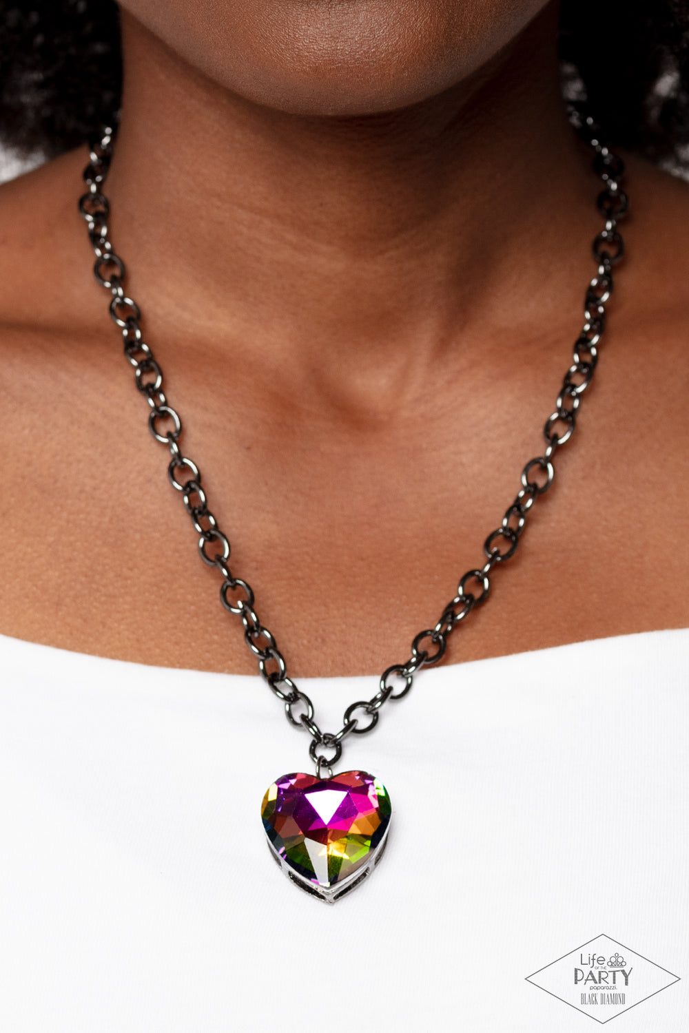 Flirtatiously Flashy - Multi Necklace Heart