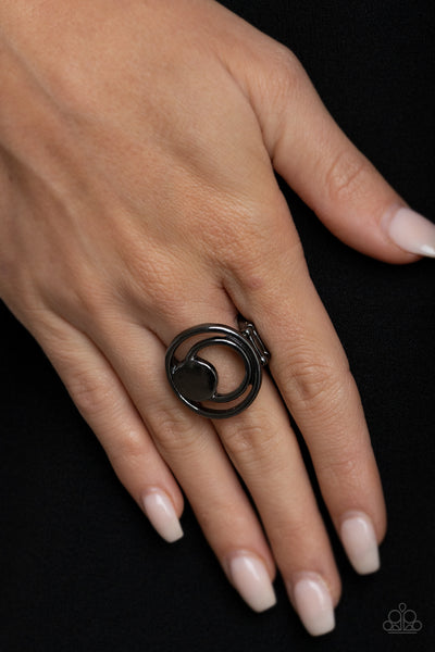 Edgy Eclipse - Black Gunmetal Ring