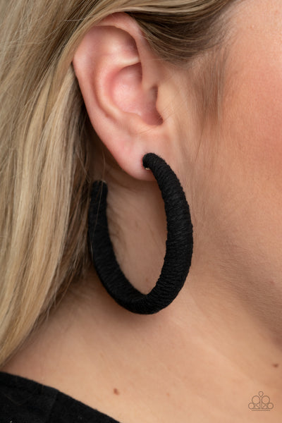 TWINE and Dine - Black Earring hoop