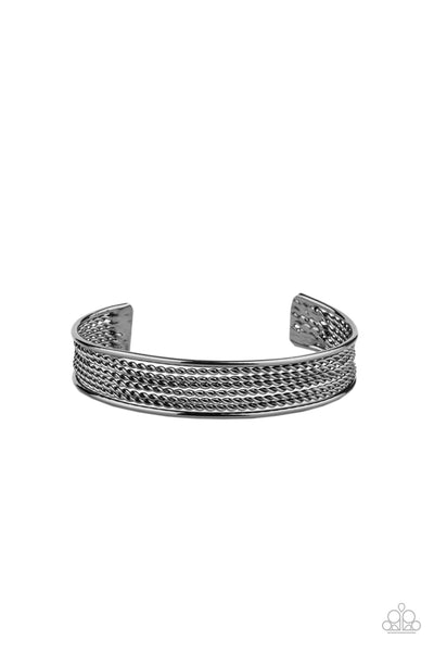 Risk-Taking Texture - Black Gunmetal Bracelet Men Collection