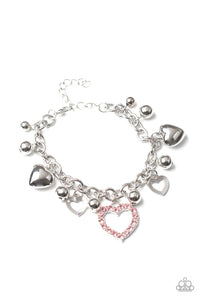 Beautifully Big-Hearted - Pink Bracelet heart