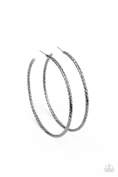 Pump Up The Volume - Black Gunmetal Earring