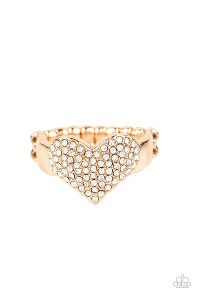 Heart of BLING - Gold Ring Heart