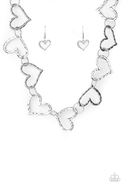 Vintagely Valentine - Silver Necklace Heart