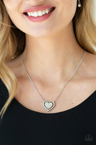 Game, Set, MATCHMAKER - White Necklace Heart