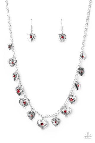 Lovely Lockets - Red Necklace