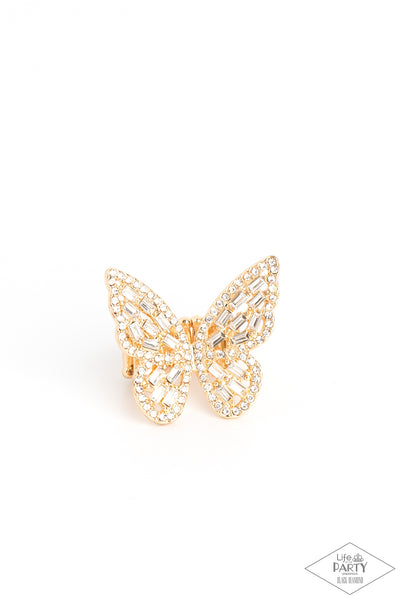 Flauntable Flutter - Gold Ring Butterfly