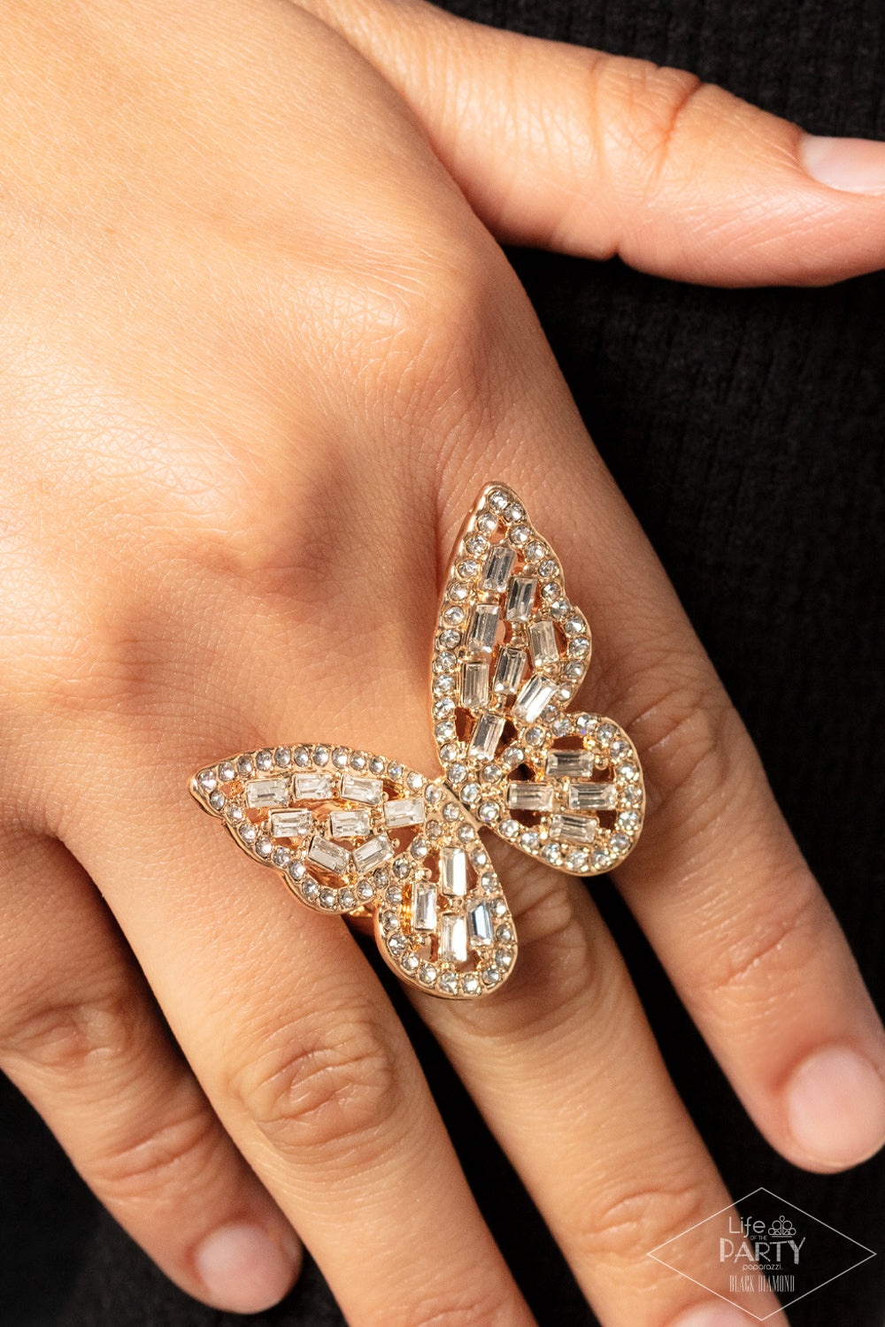 Flauntable Flutter - Gold Ring Butterfly