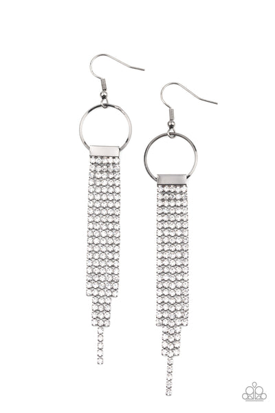 Tapered Twinkle - White Earring