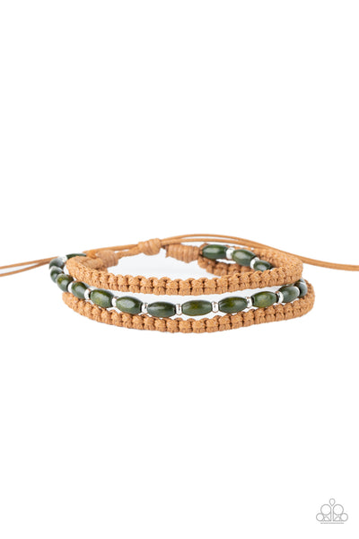 Refreshingly Rural - Green Urban Bracelet Wooden