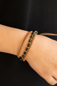 Refreshingly Rural - Green Urban Bracelet Wooden