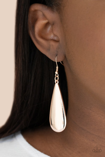 The Drop Off - Rose Gold Earring